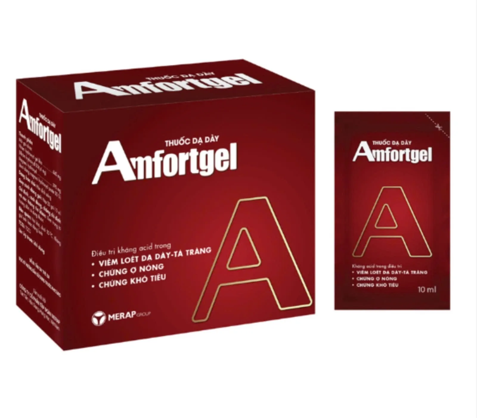 Amfortgel Merap (H/20g/10ml) - Thuốc điều trị các bệnh loét dạ dày-tá tràng, viêm dạ dày, chứng ợ nóng, tăng tiết acid dạ dày